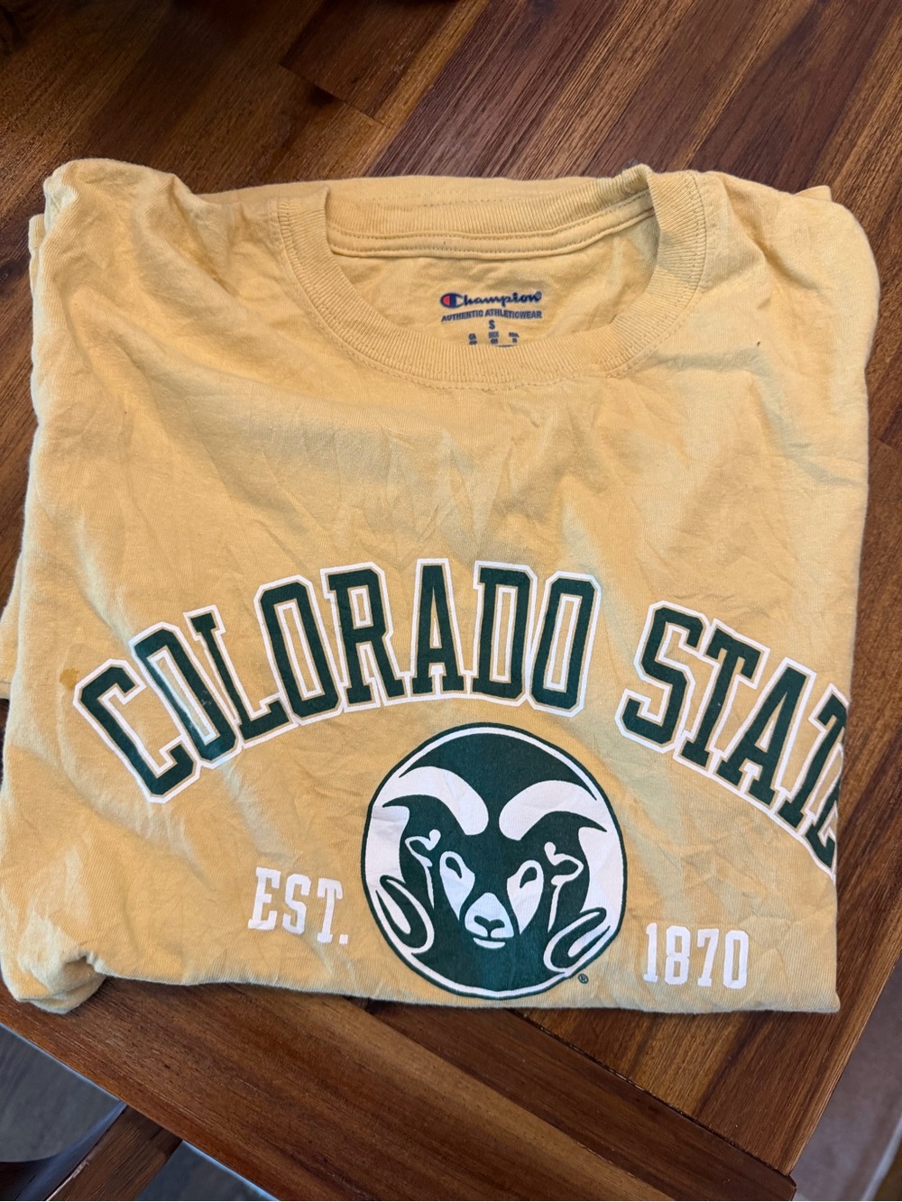 Champion Yellow Colorado State Rams Graphic Tee